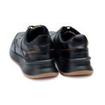 Sneakers Carter de Cuero Negro con Suela Ultra Liviana y Texturas de Lujo (2)