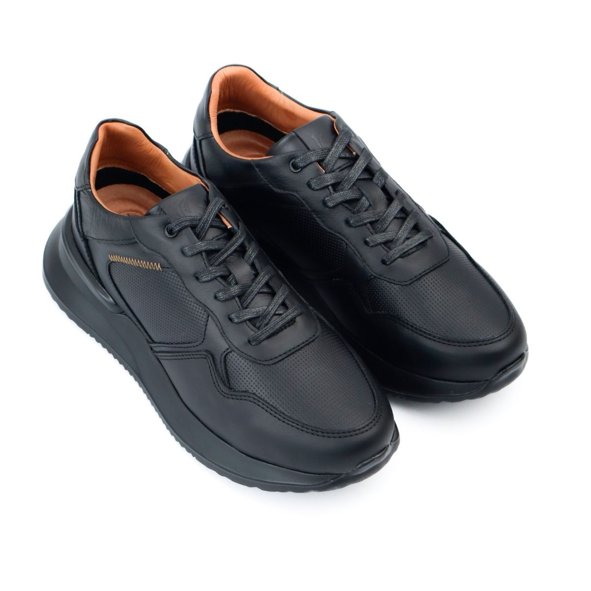 Sneakers Bentley Premium Total Black Tres Texturas de Cuero y Confort Superior (3)