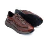 Sneakers Donovan de Cuero Café Caoba con Suela Ultra Liviana de Máximo Confort (2)