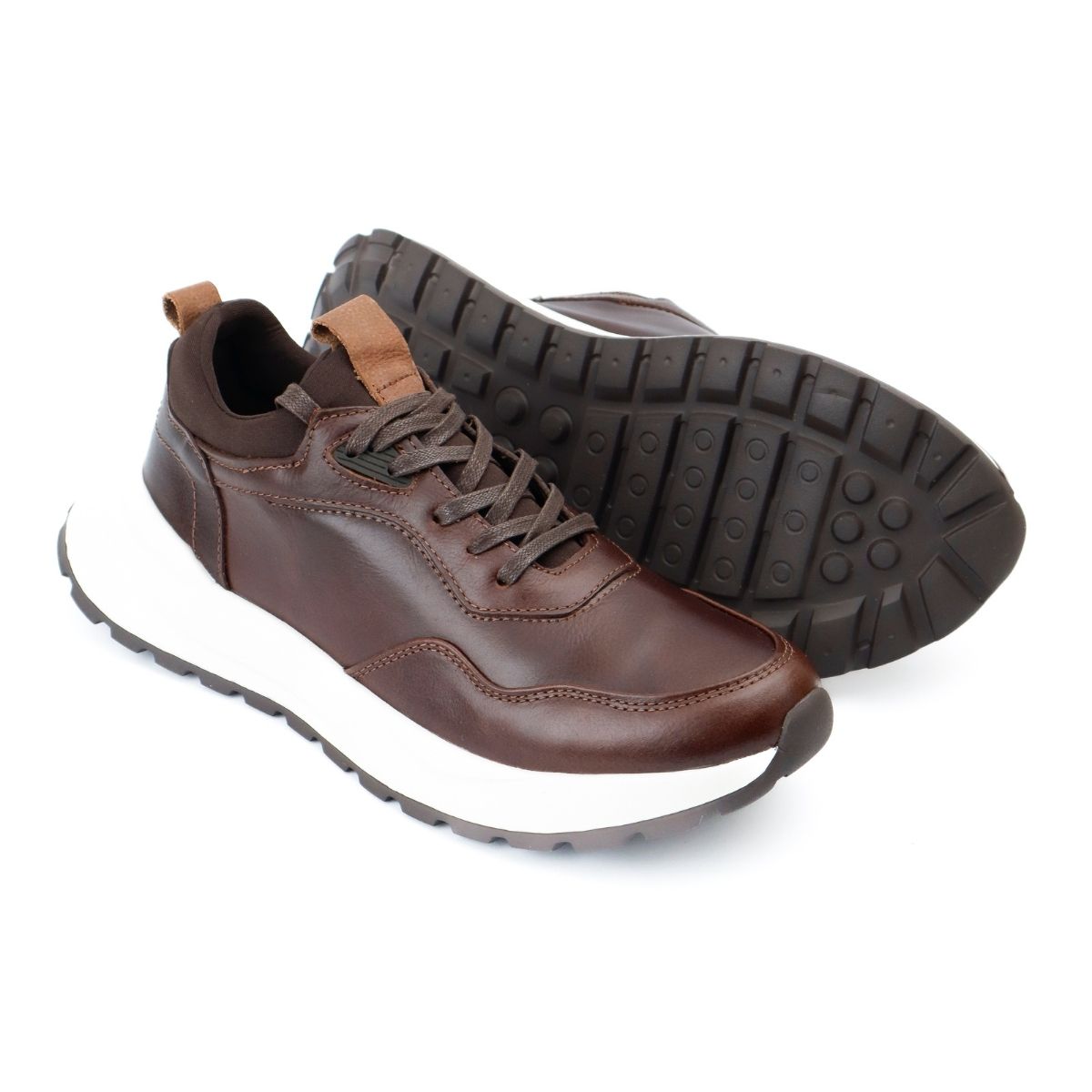 Sneakers Preston de Cuero Café Elegancia Urbana con Ajuste Confort Tipo Media (5) Sneakers Preston de Cuero Café Elegancia Urbana con Ajuste Confort Tipo Media (5)