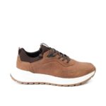 Sneakers Preston de Cuero Marrón Tabaco con Suela Ultra Liviana y Confort Tipo Media (2)