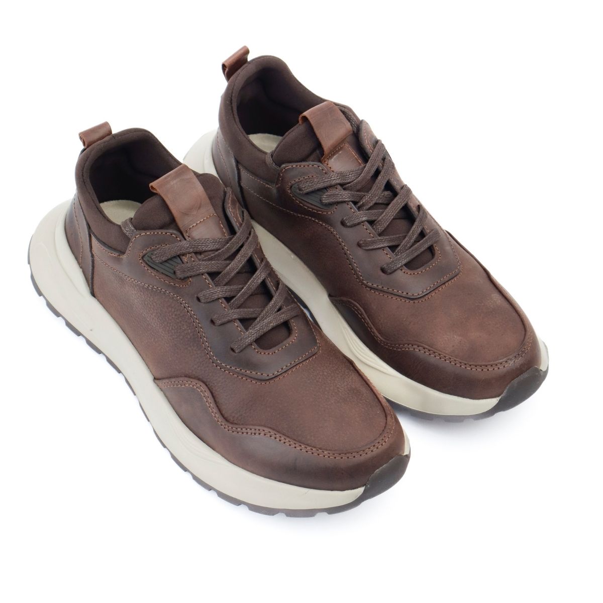 Sneakers Preston de Cuero Tierra Estilo Rústico Premium y Máximo Ajuste Elástico (3)
