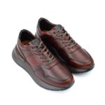 Sneakers Sienna de Cuero Castaño con Suela Ultra Liviana y Bloques de Contraste (2)