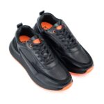Sneakers Stanley de Cuero Negro y Naranja Estilo Urbano de Vanguardia (2)