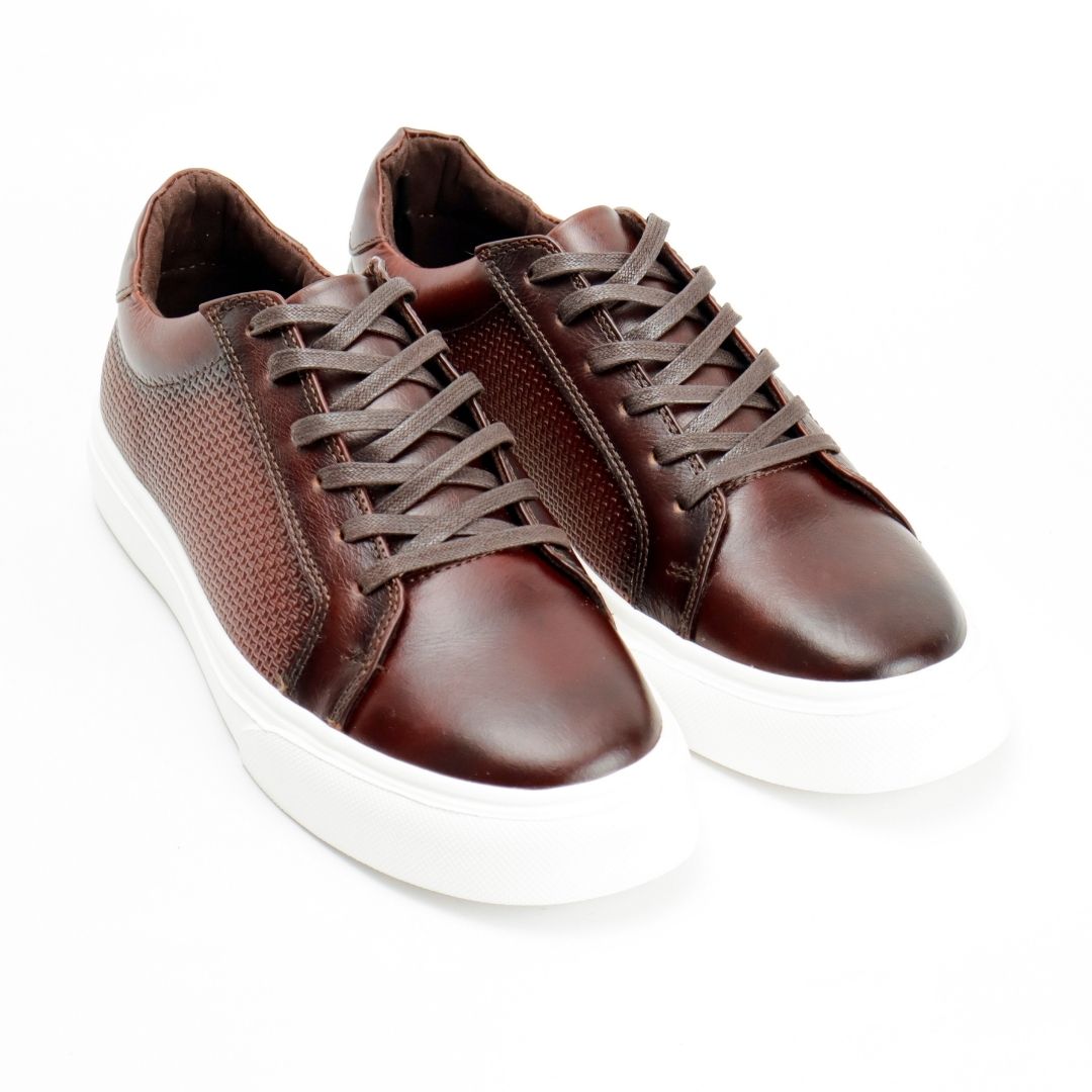 Sneakers Oliver de Cuero Marrón con Suela de EVA Ultra Liviana (4)